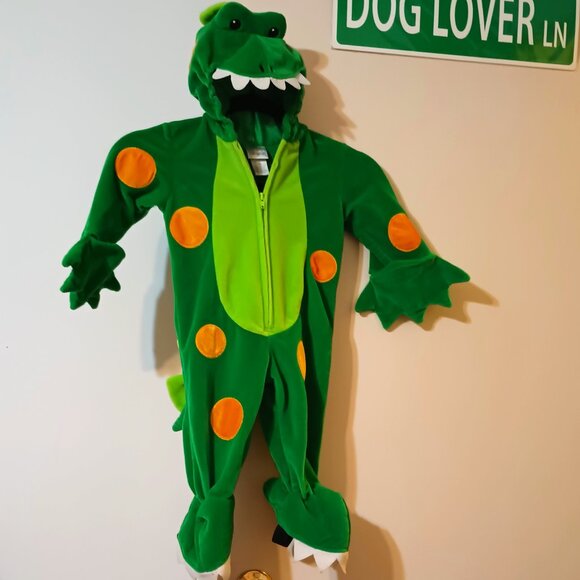 EUC ~Miniwear Infant Adorable Alligator Costume, Onesie w/ Character Hood & Tail - Picture 8 of 8